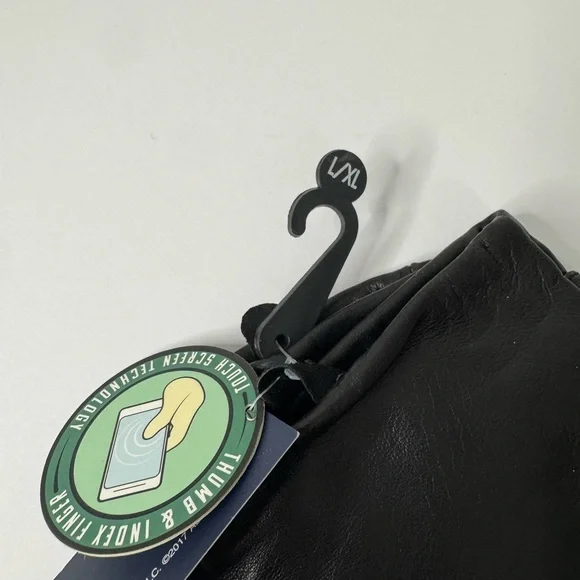 Black Leather Gloves Sz L / XL NWT - Picture 4 of 7